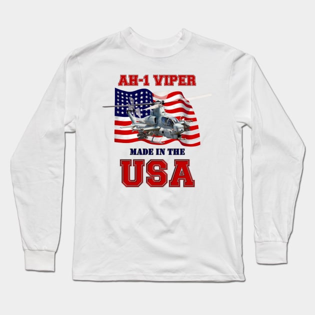 AH-1Z Viper Made in the USA Long Sleeve T-Shirt by MilMerchant